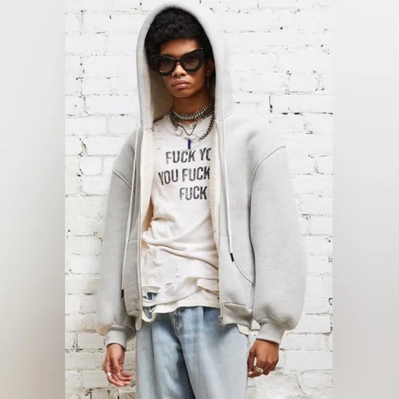 R13 oversized zip hoodie. XXS